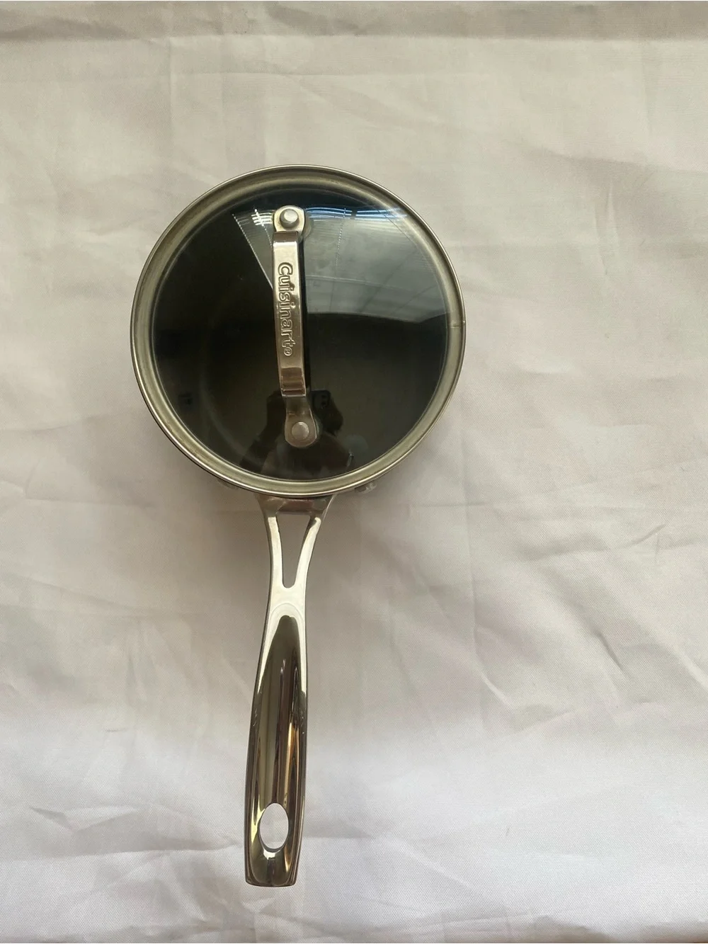 Cuisinart Black Stainless Steel Saucepan with Glass Lid